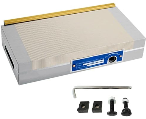 Permanent Magnetisk Spännbord, 100N/cm² Hög Klämkraft, 0.5+1.5 mm Fin Polindelning Magnetiskt Arbetsbord för Precisionsslipning, Fräsning & EDM, Tätad Yta