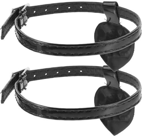 ULTECHNOVO Cinturini per Tacchi Alti Donna Antiscivolo in Pelle Microfibra Nero, Elastiche e Staccabili, Accessori Scarpe senza Lacci, per Proteggi Talloni
