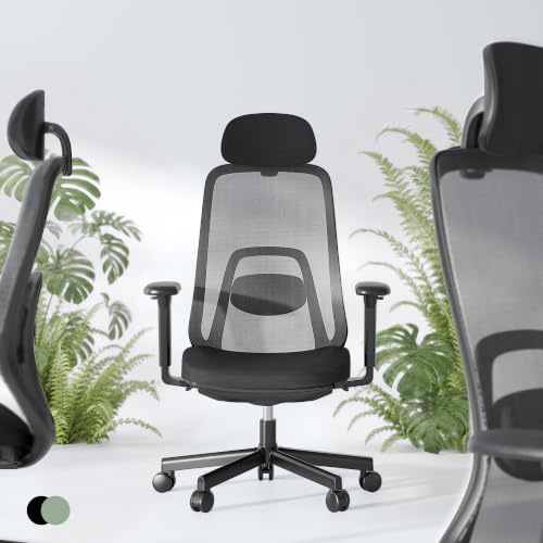 FLEXISPOT Balanso Ergonomischer Bürostuhl mit Dynamic Balance Mechanik und Fußstütze, Designer-Design, 3D Armlehnen, adaptiver Lendenstütze, 0-Formaldehyd Sitzkissen für Zuhause, Glanzschwarz