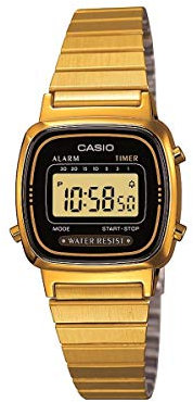 Casio DamenArmbanduhr Digital Quarz Edelstahl LA670WEGA-1EF