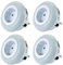 Dapo LED Nachtlicht-Steckdosen-Adapter Orientierungslicht LED-Licht mit Dämmerungssensor und Steckdose Wandleuchte Wandlampe Stimmungslicht (4 x Stück)