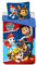 BrandMac ApS Parure de lit Pat Patrouille avec Marcus, Chase et Ruben, Housse de Couette 140x200 cm + Taie d'oreiller 63x63 cm