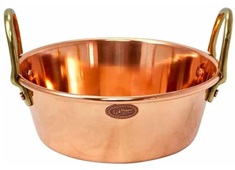 CopperGarden Soßen- & Marmeladentopf 5,4 Liter I Kochtopf aus Kupfer mit 28 cm Durchmesser I großer Topf zum Marmelade kochen I für offenes Feuer & Gas geeignet I ideale Wärmeverteilung