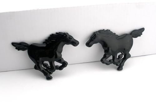 Emblema de coche clásico negro con logotipos y nombres de coche compatible con Tesla Ferrari, Porsche, Honda, Lamborghini, Audi (negro, un par)