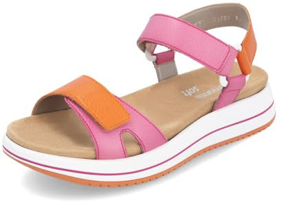 Remonte Damen Riemchensandalen D1J57, Damenschuhe Elegant und Bequem, Frauen Sandalen, lose Einlage, offene Schuhe, Sandaletten, Sommersandalen, flach, Sommerschuhe, rosa (31), 40 EU