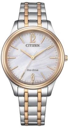 CITIZEN Eco-Drive Orologio solare da donna con cinturino in acciaio inox con diametro di 33 mm, diverse varianti, multicolore, Bracciale