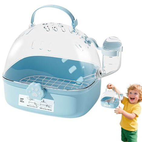 Parrot Transport Box - Bag Carrier for Birds - Ventilated & Lightweight Handheld Transport Box with Water Bottle for Small Animals Kittens Ferrets Rabbits Reptiles