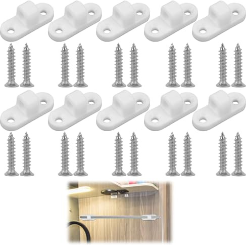 Juego De 10 Ojales para Toldos De Caravana Y Autocaravana, Instalación Vertical U Horizontal, Incluye 20 Tornillos, Accesorio De Camping Resistente Y Versátil para Una Sujeción Óptima
