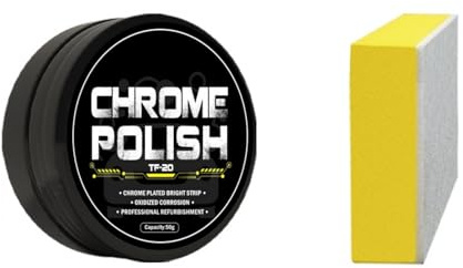 Pasta Lucidante per Metalli, Pasta Lucidante per Auto, Ripristina e Protezione, Chrome Polish, Metal Polish Paste, Ripristino e Protezione delle Superfici Cromate, 50g