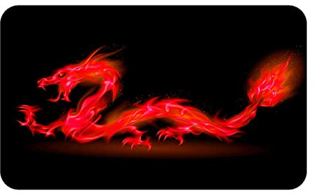 Silent Monsters Alfombrilla de ratón Ordenador 240 x 200 mm Mouse Pad pequeña Tela, Dragon Rojo, Antideslizante y silenciosa, para Gaming, Oficina, Home Office, Lavable, Enrollable, Cortada con láser