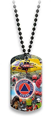 Tiendas LGP - Albainox - Placa con Cadena de Bolas Protección Civil España 08254