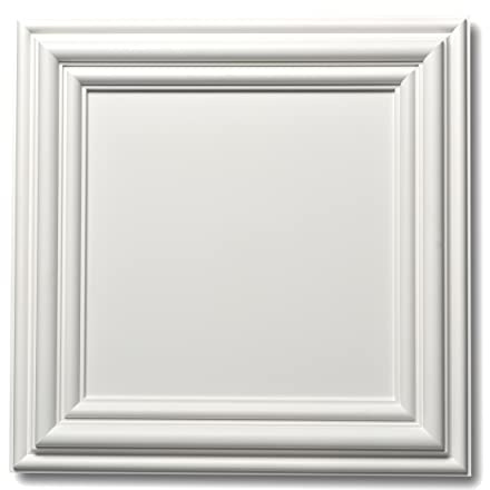 Decosa Wandkassette Maureen - Wandpaneel à 50 x 50 x 3 cm = 0,25 qm - Hochwertige Wanddeko in Weiß - Wandelement aus Styropor Hartschaum