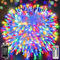 Ollny Fairy Lights Mains Powered, 40m 400 LED Outdoor String Lights, Waterproof Garden Light with Plug/Timer/8 Modes/Dimmable for Outside/Indoor/Window/Wedding Decorations, Multicoloured