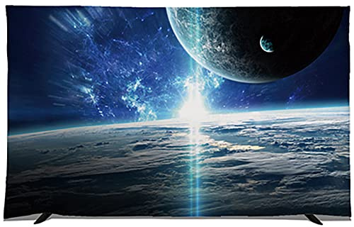 Vendics 22-80In Tv Cover Dust Proof Television Screen Protector for LCD Led Wall Mount Curved Desktop Monitor Desktop Tv Protector Cover Room Decoration/D/55In