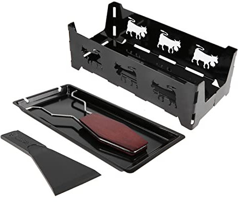 Fornello Portatile Antiaderente per Raclette, Teglia da Forno Rotaster, con Manico in Legno, Strumento per Grigliare, per Pasti Deliziosi Ovunque
