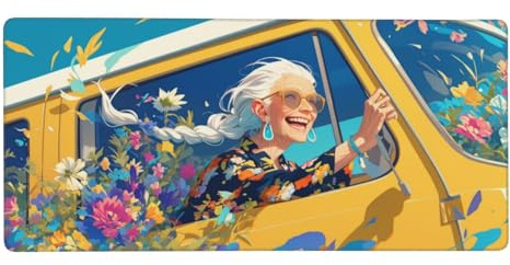 Mouse Mat 700x400x3mm XXL Yellow Gaming Mouse Pad Car Desk Mat Large keyboard Mat, Waterproof, Non-Slip Base, Stitched Edge MouseMat, Improved Precision and Speed for Mouse, Christmas Gifts-z419