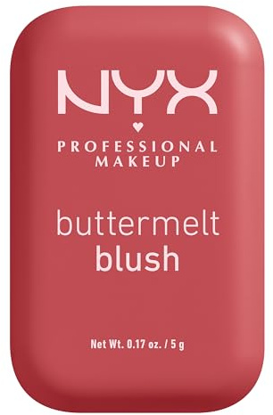 NYX PROFESSIONAL MAKEUP - Blush en Poudre, enrichi en beurre de mangue, beurre d'amande & beure de karité - Texture Fondante - Formule Vegan - Buttermelt Blush, Teinte Coral