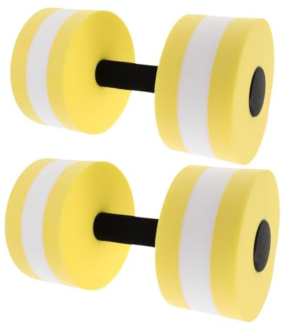 Kisangel Lot de 2 haltères Aquatiques en Mousse pour Exercices en Piscine, idéales pour l'aquagym, Le renforcement Musculaire et l'entraînement Aquatique.
