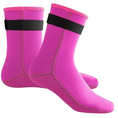 AMSLSIU Chaussettes de plongée Chaudes en néoprène, Bottines de | qualité supérieure pour la plongée avec tuba, idéales pour les sports nautiques adultes et enfants. Confortables sans