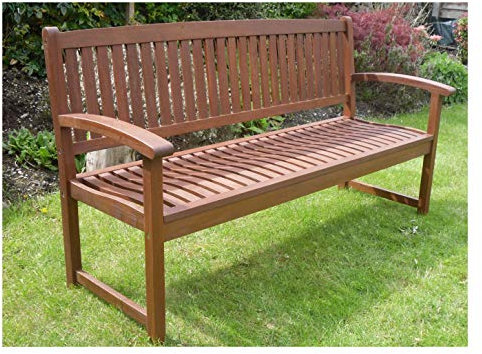 Henley Hardwood 3 Seat Garden Bench FSC®-Certified Great Outdoor Furniture For Your Garden or Patio