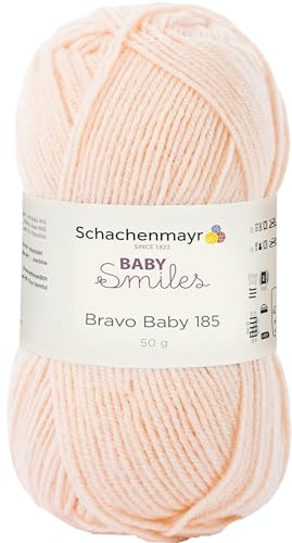 Schachenmayr Baby Smiles Bravo Baby 185 9801212-01023 pfirsich Handstrickgarn, Häkelgarn, Babygarn, 6 x 12 x 6 cm