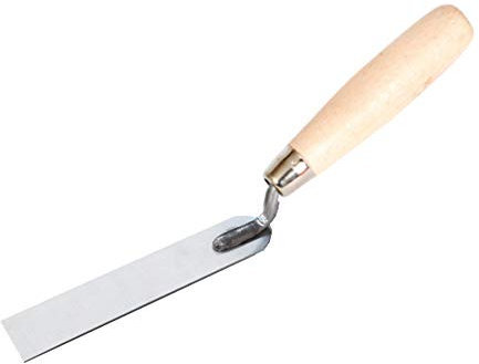 Stainless Stucco Trowel, 30 x 160mm, Wooden Handle, Render, Plaster, DIY