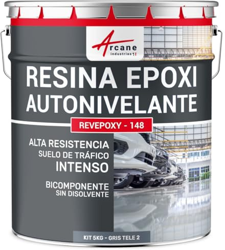 Resina epoxi para suelos, autonivelante - REVEPOXY - 148 - Telegris 2 - RAL 7046 - ARCANE INDUSTRIES