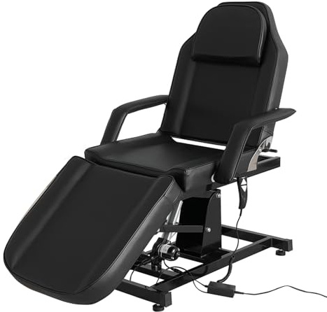 PALDIN Electric Massage Table 3 Section Adjustable Bed Couch Beauty Salon Recliner Chair Treatment Tattoo Facial SPA Massaging Bed (White)(Includes 2 packages) (Black)
