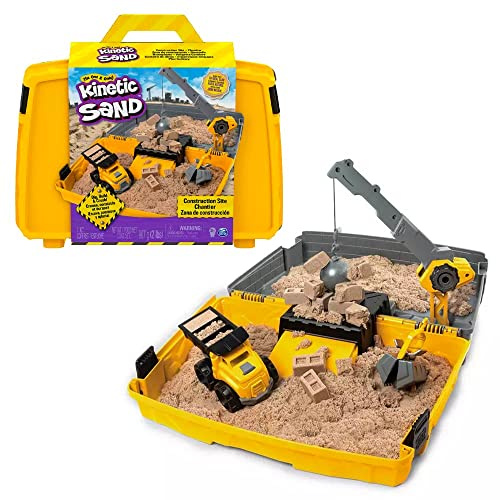 Kinetic Sand SPINMASTER – 6055877 Baustellen Spielset mit 907 g