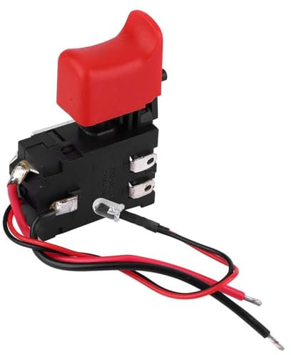 DC 7.2 V - 24 V Interrupteur Fermeture à Gâchette pour Perceuse Polisseuse Hammer Electrique, Interrupteur de gâchette de contrôle de vitesse de perceuse sans fil avec lumière petite