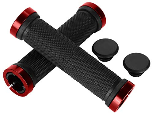 Welsberg 1 Paar BMX Lenkergriffe für Mountain und Stadtrad, rutschfeste Fahrradgriffe mit Schloss, Länge ca. 2,2 cm Durchmesser, BMX Mountainbike Rennrad