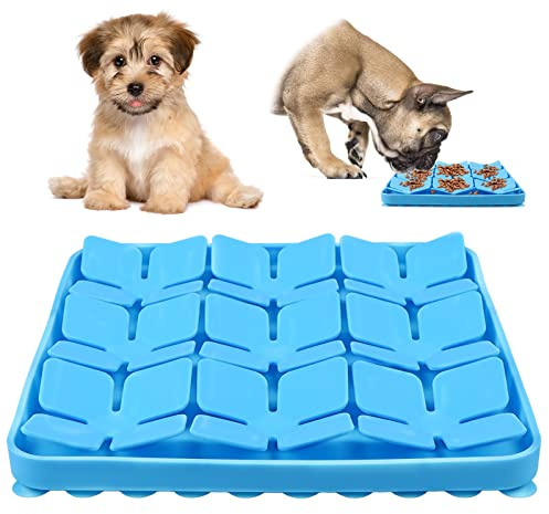 MplehDa Tapis de Chien Snuffle Mat, Silicone Gamelle d'alimentation Lente Éducateur pour Chiens Dog Puzzle Toys Tapis de Fouille