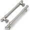 Amerdeco 10 Stück Möbelgriffe Gebürsteter Nickel, 128mm Lochabstand, Zinklegierung Schubladengriffe & Schrankgriffe für Küchenschränke & Kleiderschränke UK0017