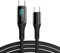 Wayzu USB C Charger Cable with LED Display – 66W Fast Charging Cable Type C to USB, Smart Chip, Nylon Braided, Data Transfer Cable for iPhone 16, Samsung Galaxy, MacBook, iPad, Pixel, PS5 (1M)