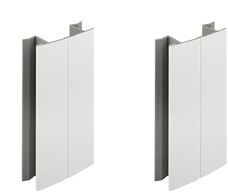 2x Jonction de plinthe 100mm blanc brillant multi angle Angulaire Coin Cuisine Raccord Connecteur Pied de meuble Profil PVC Plastique Finition