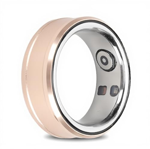 Smart Ring Health Tracker, Bluetooth Fitness Tracker Anillos Compatible con BT 5.1 NFC, Sueño Temperatura Corporal Conteo de Pasos Anillos de Monitoreo de Frecuencia Cardíaca,