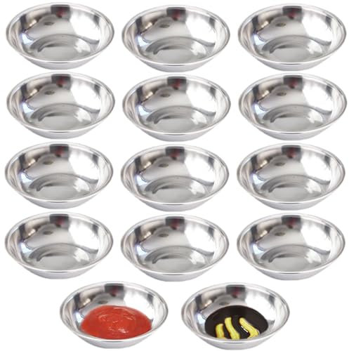 12 Pcs Mini Dip Bowls, 8cm Beautiful and Practical Small Balls for Dips Dipping Bowls, Multifunctional Snack Bowl Easy to Clean and Stack, Suitable for Dipping Seasoning Appetizing Snacks Fruits