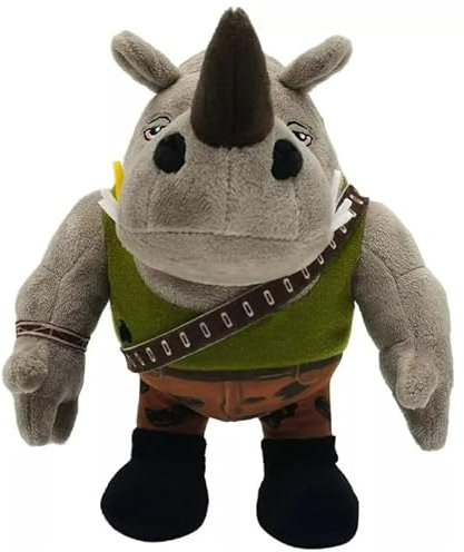 Mattel Ninja Turtles: Mutant Mayhem Plüschtier, 20,3 cm, weiche Puppe der TMNT-Filmfigur (Rocksteady)