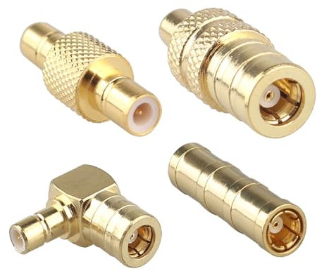 Futheda 4PCS Dab Adaptateur d'antenne de Voiture SMB Femelle à Male Convertisseur de Connecteur RF Compatible avec JVC Radio Pioneer Clarion Kenwood Alpine GPS Système Embarqué Satellite Sirius