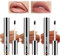 Peel Off Matte Lip Liner Tattoo Set, Burgundy Red & Dark Brown & Light Brown Long Lasting Highly Pigmented Lip Colour