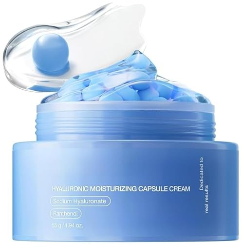 Crème en capsules réparatrice à l'acide hyaluronique : Hydratation longue durée 120 heures, apaise les rougeurs, renforce la barrière cutanée, convient aux peaux sensibles, soin coréen