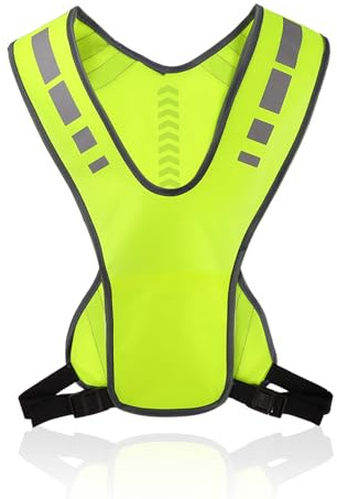 MIMISOLA Gilet Catarifrangente, Bretelle Catarifrangenti, Gilet Alta visibilità, Giubbotto Catarifrangente Auto, Dimensioni Regolabili per Guidatore, Auto, Addetti alla Pulizia