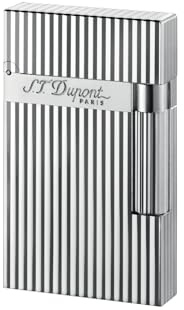 S.T. Dupont D-016817 Ligne 2 Feuerzeug, vertikale Linien, Silber