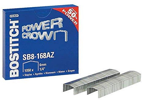 Bostitch SB8-168AZ Heftklammern für B8 Flat Clinch / B8 New Gen / B8 Mini / B8 Classic / B850-BLK Menge pro Packung 10500 Klammerstärke 11 x 6 mm