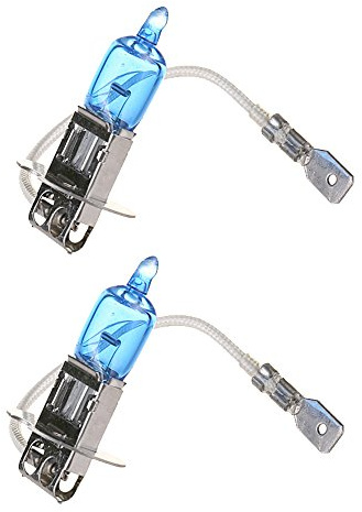 Mintice 2 x bil fordon ljus H3 55 W 6 000 K Xenon gas halogenstrålkastare | Auto vit lampa ljus ljus halogen dimljus glödlampor