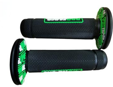NICOLIE Motorradgriffe Motocross Grip Lenker Dirt Pit Bike 7/8 Lenker Gummigriffe - Schwarz Grün - 22mm