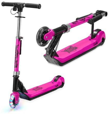 Xootz Kid's Elements Electric LED Scooter, Pink, Ages 6+