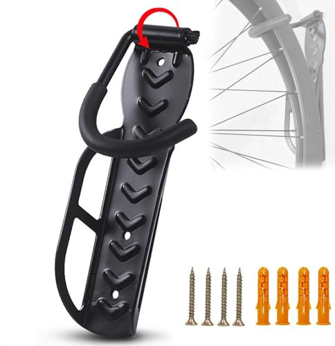 DECAIK Bike Wall Mount for Giant Halfway 2017, Steel Bicycle Rack Hanging Bicycle Rack, Bike Storage Rack, Wall Mount Bicycle Hanger Holder for Indoor and Garage,B(Movable Hook)