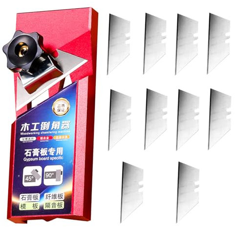 Outil à Chanfreiner les Bords de de Plâtre - Rabot V En Alliage D'Aluminium - Outil Ergonomique De Précision À 45 Degrés Pour Coupe De s, Menuiserie,