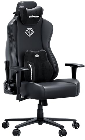 Anda Seat Novis Ultra Gaming Chair for Adults - Extra Large Reclining Video Game Chairs, PVC leather Ergonomic Gaming Chair, Heavy Duty Back Lumbar Support - Luxury Black Computer Chairs for Home